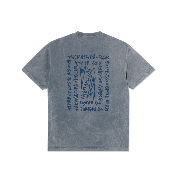 Polar Skate Co Acid Tee IOTIT – T-shirt van 100% katoen met acid-wash afwerking en artistieke “IOTIT” frontprint.