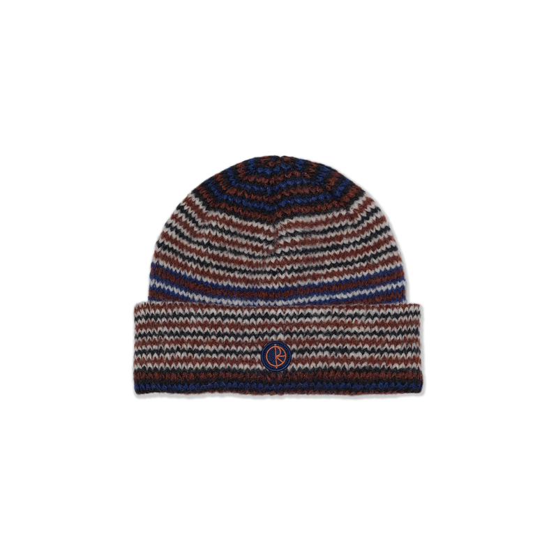 Polar Skate Co George Beanie – zachte gebreide muts van acrylmix met opgerolde rand en geweven Polar-label.