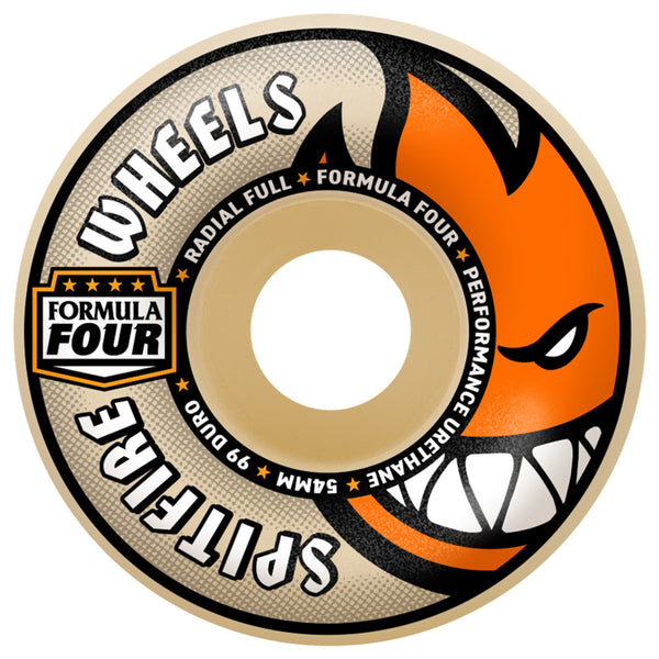 Spitfire Formula Four Radial Full Wheels Natural 99D – high-performance skatewielen in natural colorway