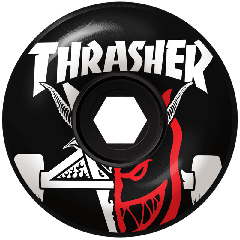 Spitfire x Thrasher 80HD Thrasher & Burn Classic Full Wheels Black – cruiser/filmer wheels in Thrasher collab design