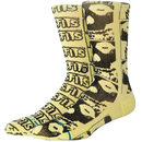 Stance x Misfits Collection Crew Melon – crew sokken in Melon kleur met Misfits Skull details en Stance branding