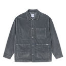 Polar Skate Co Ezra Jacket Blueish Grey Cord – corduroy overshirt met knoopsluiting, drie zakken en geweven Polar-label in Blueish Grey kleur.