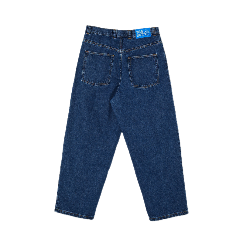 Polar Skate Co Big Boy Pants OG Logo Dark Blue – baggy denim pants met OG Logo embroidery