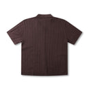 Former Marilyn Cable SS Knit Shirt Choc – premium short-sleeve cable knit in Choc