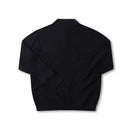Former Franchise LS Knit Polo Black – premium knit longsleeve polo met minimalistische branding
