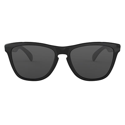 Oakley Frogksins Polished Black Grey gepolariseerd zonnebril voorkant Revert95.com