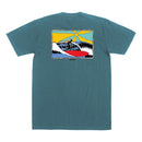 Dark Seas kookling pigment tee achterkant surfer