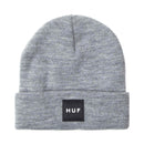 HUF BOX LOGO BEANIE Grey Heather voorkant muts Revert95.com