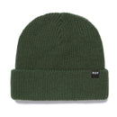 HUF ESSENTIALS USUAL BEANIE Dark Green voorkant muts Revert95.com