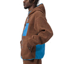 HUF FORT POINT SHERPA JACKET zijkant Dust brown jas Revert95.com
