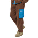 HUF FORT POINT SHERPA PANT Dust brown voorkant teddy cargo broek Revert95.com