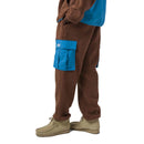 HUF FORT POINT SHERPA PANT Dust brown zijkant teddy cargo broek Revert95.com