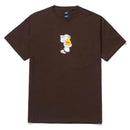 HUF HOT SHIT T-SHIRT Chocolate Brown voorkant Revert95.com