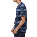 HUF PALISADES STRIPE KNIT TOP navy blazer zijkant