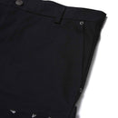 HUF X PLAYBOY VVS DOUBLE KNEE PANT zwart voorkant close-up relaxed fit normal waist broek Revert95.com