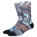 Stance Jean-Michel Basquiat 2 HEADS ON GOLD CREW sokken zijkant