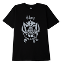 Obey x Motörhead samenwerking warpig t-shirt voorkant zwart