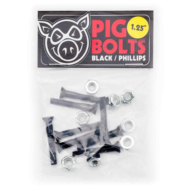 Pig wheels Pig 1,25” PHILLIPS zwarte skateboard hardware Revert95.com