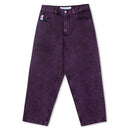 Polar skate co Polar Big Boy Jeans Purple Black voorkant Revert95.com