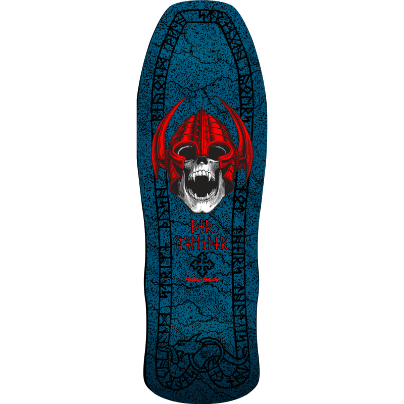 Powell Peralta Welinder Nordic Skull Skateboard Deck Blue Shape 193 achterkant