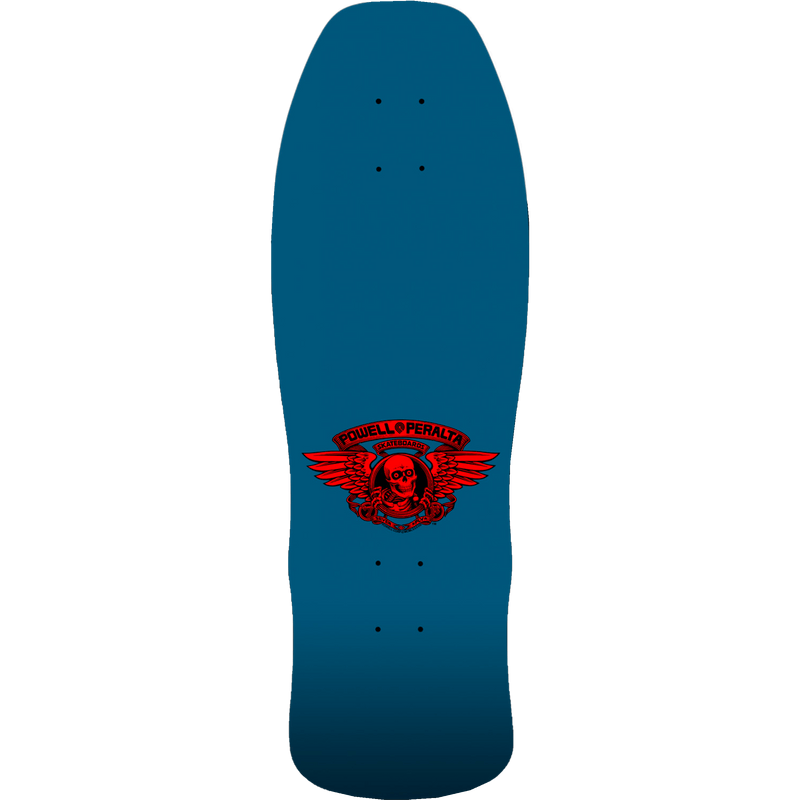 Powell Peralta Welinder Nordic Skull Skateboard Deck Blue Shape 193 voorkant