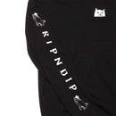 Ripndip Lord Nermal Longsleeve Pocket  T-shirt zwart mouw close-up Revert95.com