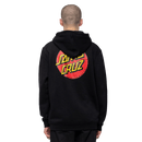 Santa Cruz skateboards classic dot zip hood achterkant black lifestyle