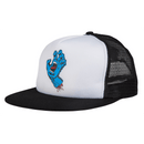 Santa Cruz skateboards classic hand mesh cap voorkant wit zwart