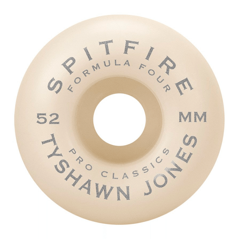 Spitfire Tyshawn Jones formula 4 classic skateboard wielen 99d  52mm graphic achterkant