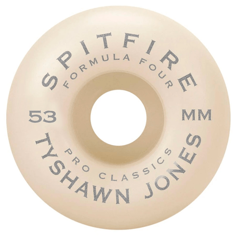 Spitfire Tyshawn Jones formula 4 classic skateboard wielen 99d  53mm graphic achterkant