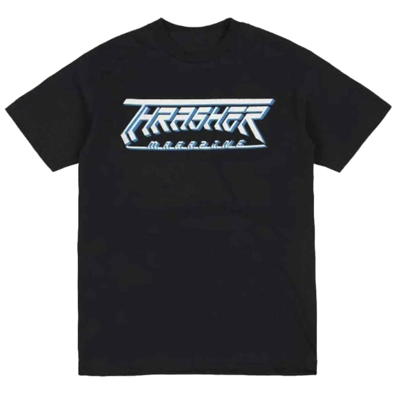 THRASHER FUTURE LOGO T-SHIRT BLACK voorkant Revert95.com