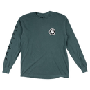 Welcome Sloth Garment-Dyed Longsleeve T-shirt Spruce voorkant