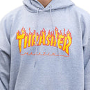 Thrasher Flame Hooded Sweat Grey