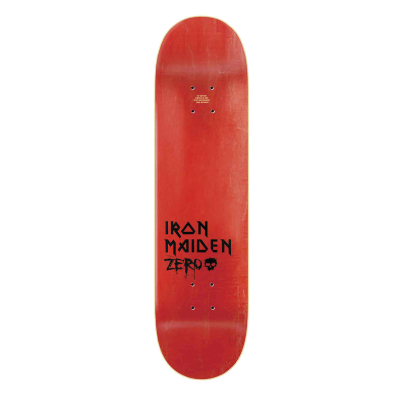 Zero Skateboards IRON MAIDEN - THE NUMBER OF THE BEAST voorkant skateboard deck Revert95.com
